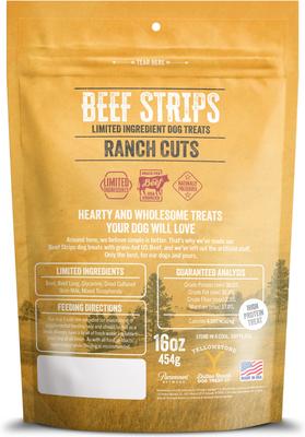 Show full view: Yellowstone Dutton Ranch Dog Treat Co. Ranch Cuts Beef Strips Soft & Chewy Dog Treats, 16-oz bag slide 3 of 10