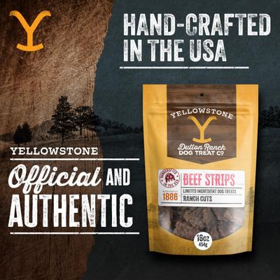 Show full view: Yellowstone Dutton Ranch Dog Treat Co. Ranch Cuts Beef Strips Soft & Chewy Dog Treats, 16-oz bag slide 7 of 10