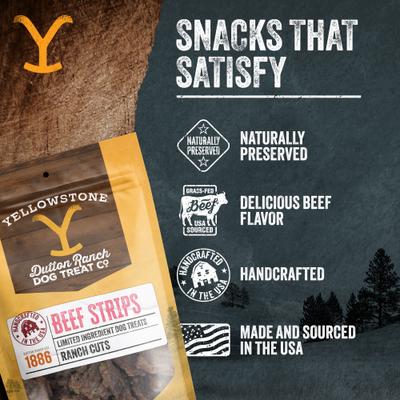Show full view: Yellowstone Dutton Ranch Dog Treat Co. Ranch Cuts Beef Strips Soft & Chewy Dog Treats, 16-oz bag slide 5 of 10