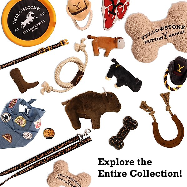 Show full view: Yellowstone Latex Horseshoe with Rope Dog Toy slide 5 of 6