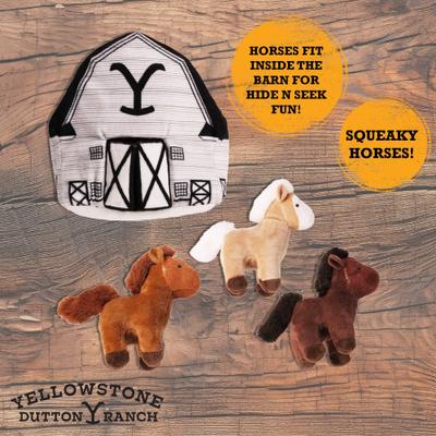 Show full view: Yellowstone Nesting Barn Squeaky Plush Dog Toy, 4 count slide 3 of 8