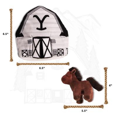 Show full view: Yellowstone Nesting Barn Squeaky Plush Dog Toy, 4 count slide 6 of 8