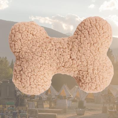 Show full view: Yellowstone Sherpa Bone Squeaky Plush Dog Toy, Ivory, X-Large slide 4 of 7