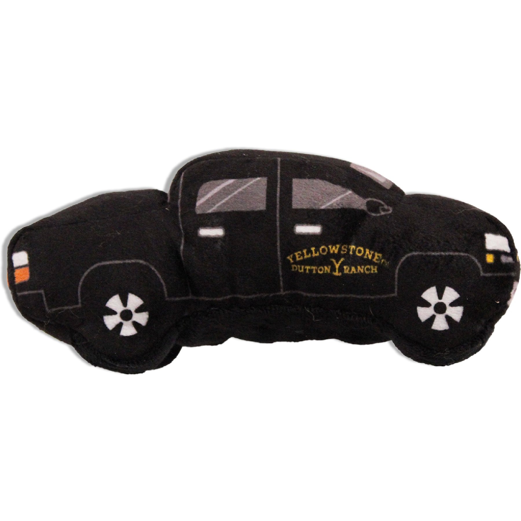Yellowstone Truck Squeaky Plush Dog Toy, Black