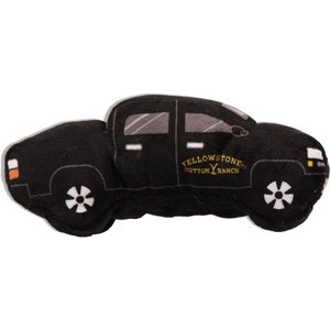Yellowstone Truck Squeaky Plush Dog Toy, Black