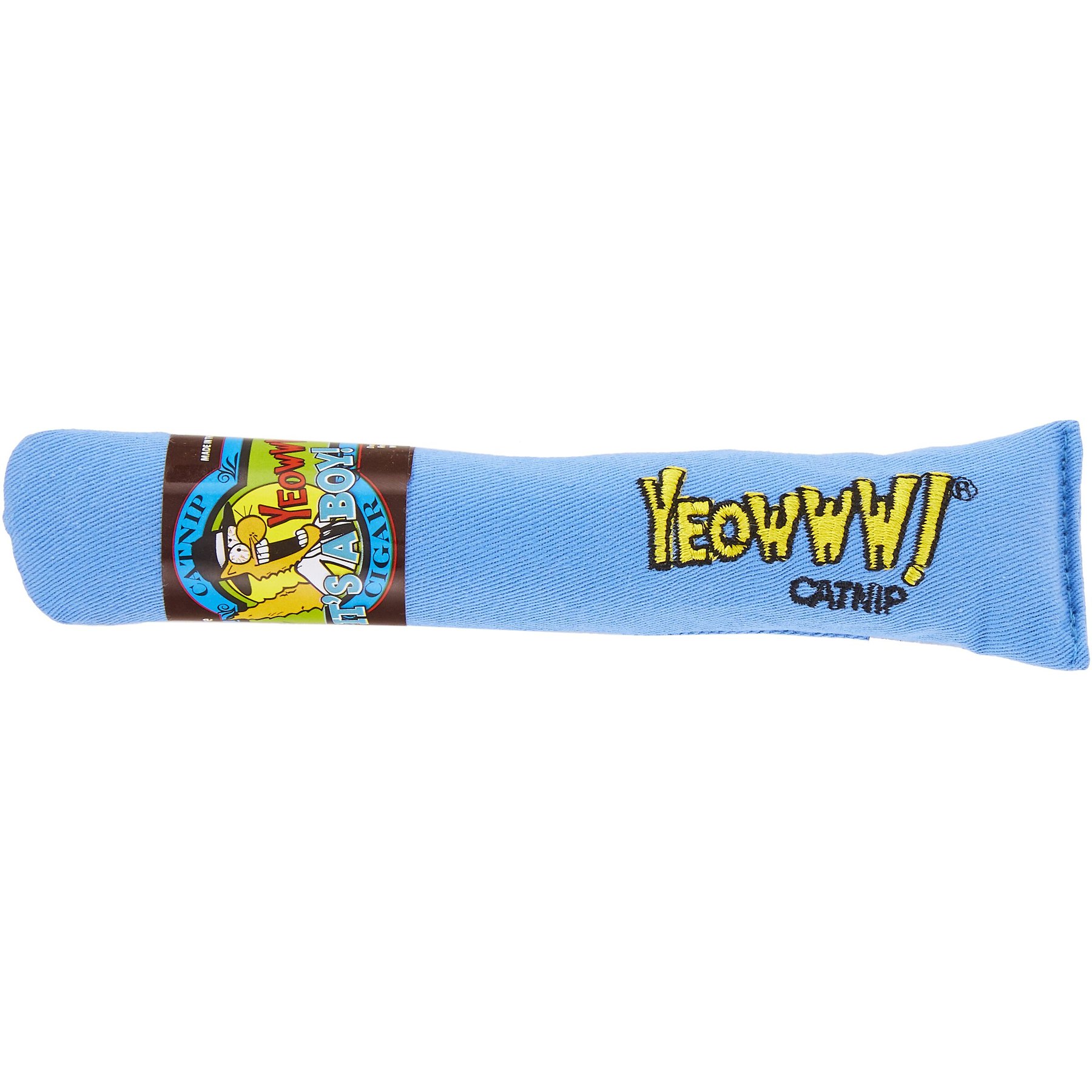 Yeowww! Catnip Cigar It's a Boy Cat Toy, Blue