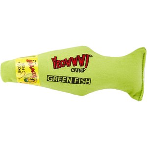 Yeowww! Catnip Fish Cat Toy, Green