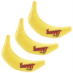 Yeowww! Catnip Yellow Banana Cat Toy, 3 count