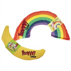 Yeowww! Catnip Yellow Banana + Catnip Rainbow Cat Toy