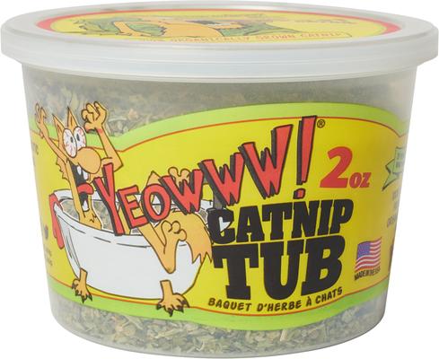 Show full view: Yeowww! Organic Catnip, 2-oz tub + Tiki Cat Stix Chicken Grain-Free Cat Food Topper, 3-oz pouch, pack of 6 slide 2 of 9