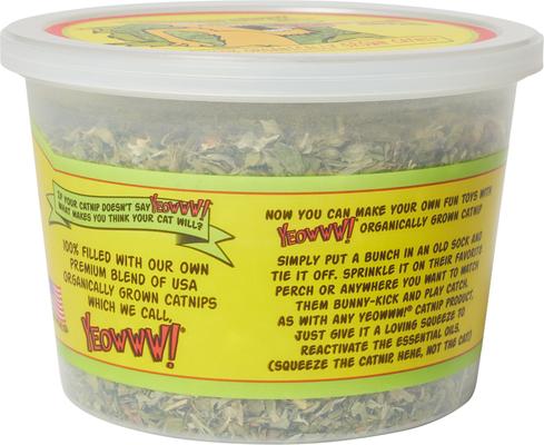 Show full view: Yeowww! Organic Catnip, 2-oz tub + Tiki Cat Stix Chicken Grain-Free Cat Food Topper, 3-oz pouch, pack of 6 slide 3 of 9