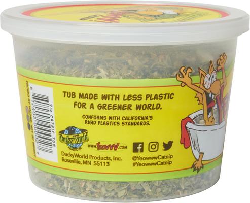 Show full view: Yeowww! Organic Catnip, 2-oz tub + Tiki Cat Stix Chicken Grain-Free Cat Food Topper, 3-oz pouch, pack of 6 slide 5 of 9