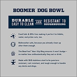 YETI Boomer Dog Bowl, Navy, 8-cup