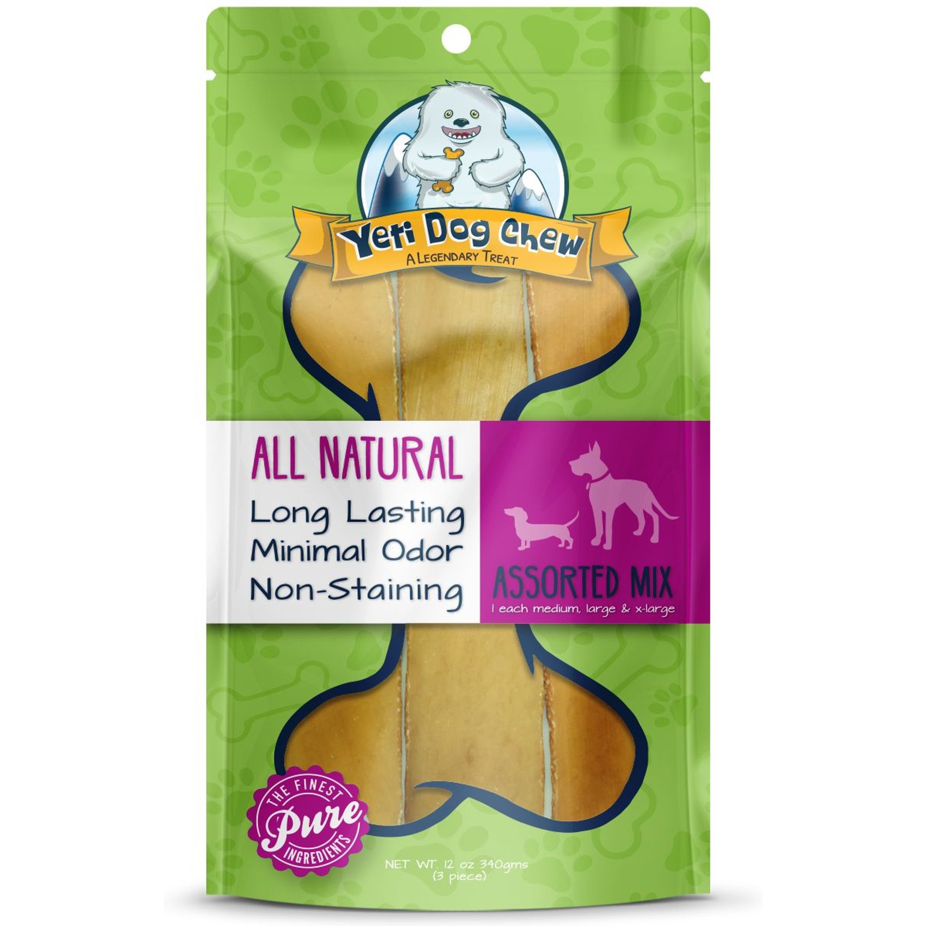Yeti Dog Chew Mixed Himalayan Cheese Dog Treats, 3 count