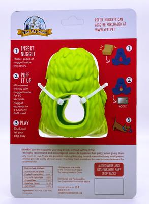 Show full view: Yeti Dog Chew Puff & Play Dog Chew Treat Dispenser, Green slide 2 of 3