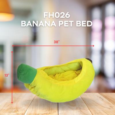 Show full view: YML Banana Cat & Dog Bed, Yellow slide 1 of 6