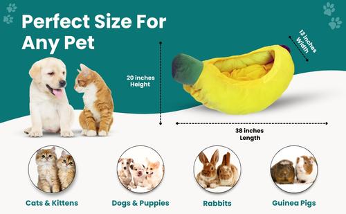 Show full view: YML Banana Cat & Dog Bed, Yellow slide 4 of 6