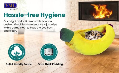 Show full view: YML Banana Cat & Dog Bed, Yellow slide 3 of 6