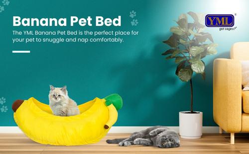 Show full view: YML Banana Cat & Dog Bed, Yellow slide 2 of 6