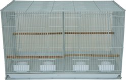 YML Bird Breeding Cage with Divider, Small, White