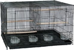 YML Breeding Bird Cage with Divider, Black