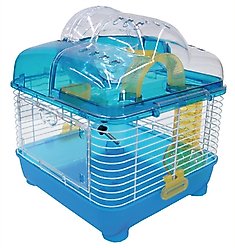 YML Clear Hamster Cage, Blue
