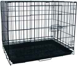 YML Collapsible Metal Small Pet Crate with Bottom Gate, Black, 20-in slide 2 of 2