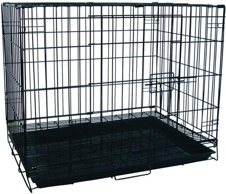 Show full view: YML Collapsible Metal Small Pet Crate with Bottom Gate, Black, 20-in slide 2 of 3