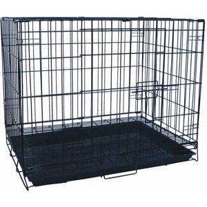 YML DSA24 Foldable Heavy Duty Small Pet Cage, Black, 24-in
