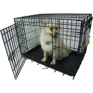 YML DSA24 Foldable Heavy Duty Small Pet Cage, Black, 24-in