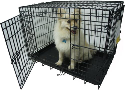 Show full view: YML DSA24 Foldable Heavy Duty Small Pet Cage, Black, 24-in slide 4 of 9