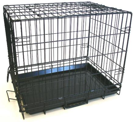 Show full view: YML DSA24 Foldable Heavy Duty Small Pet Cage, Black, 24-in slide 5 of 9