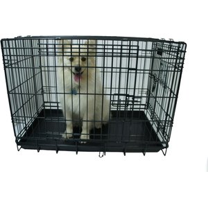 YML DSA24 Foldable Heavy Duty Small Pet Cage, Black, 24-in