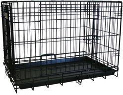 YML DSA48 Foldable Heavy Duty Small Pet Cage, Black, 48-in