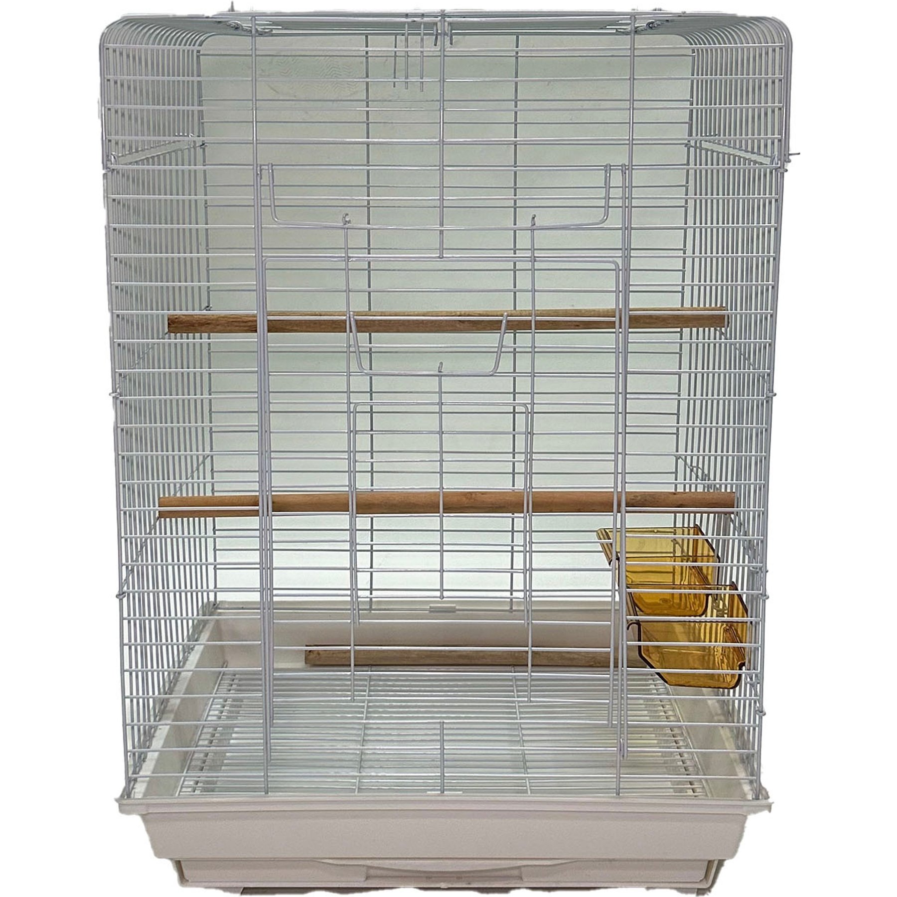 YML Open Flat Top Bird Cage, Large, White