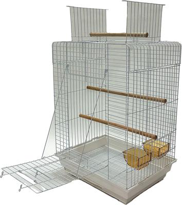 Show full view: YML Open Flat Top Bird Cage, Large, White slide 2 of 4