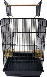 YML Open Play Top Bird Cage, Large, Black