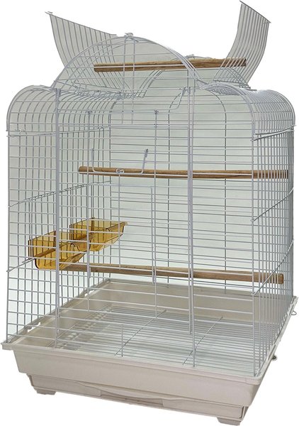 Show full view: YML Open Shell Top Bird Cage, Large, White slide 3 of 3