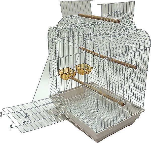 Show full view: YML Open Shell Top Bird Cage, Large, White slide 2 of 3