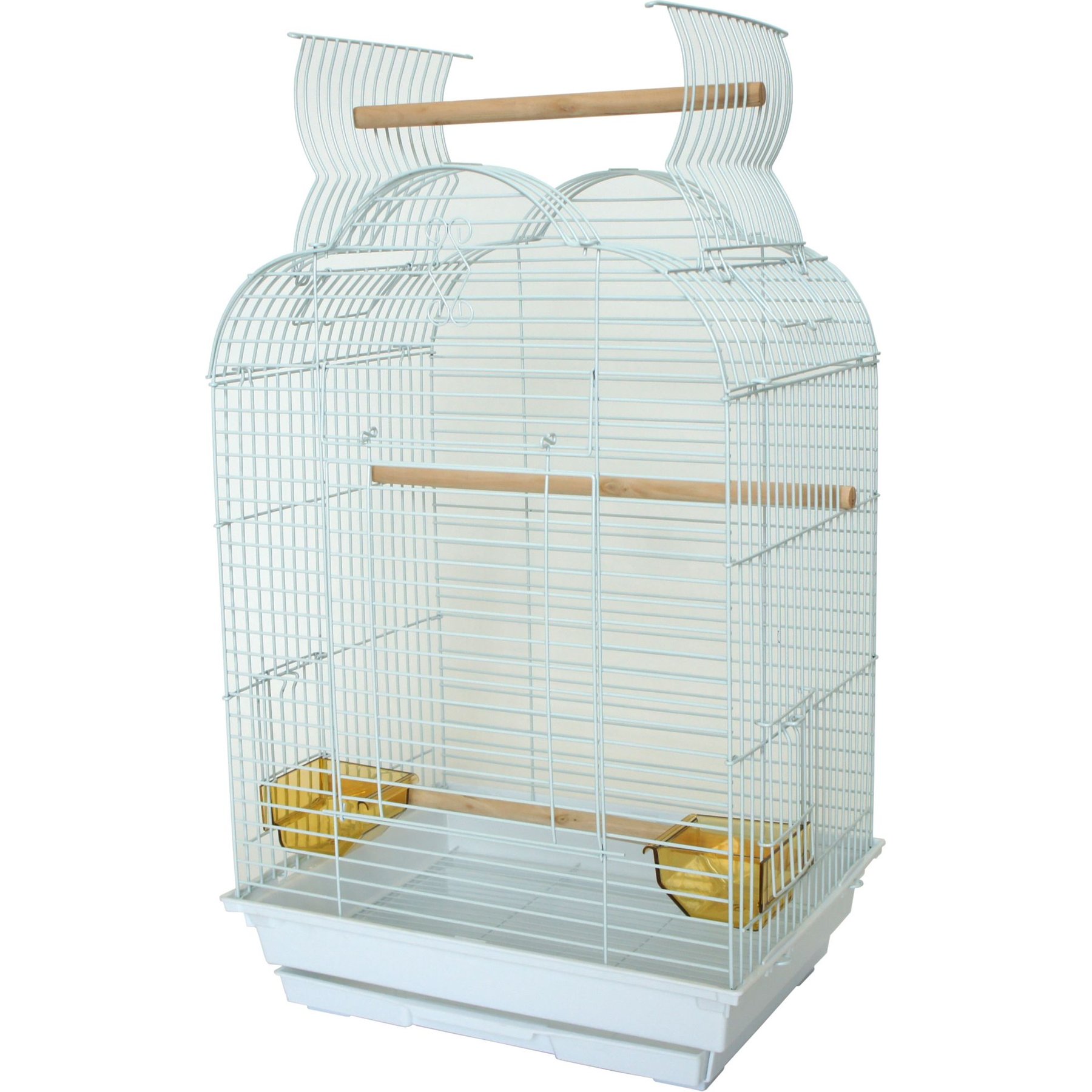 YML Open Shell Top Bird Cage, Medium, White