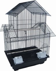 YML Pagoda Top Small Bird Cage, 18 x 14 x 28.75-in, Medium, Black