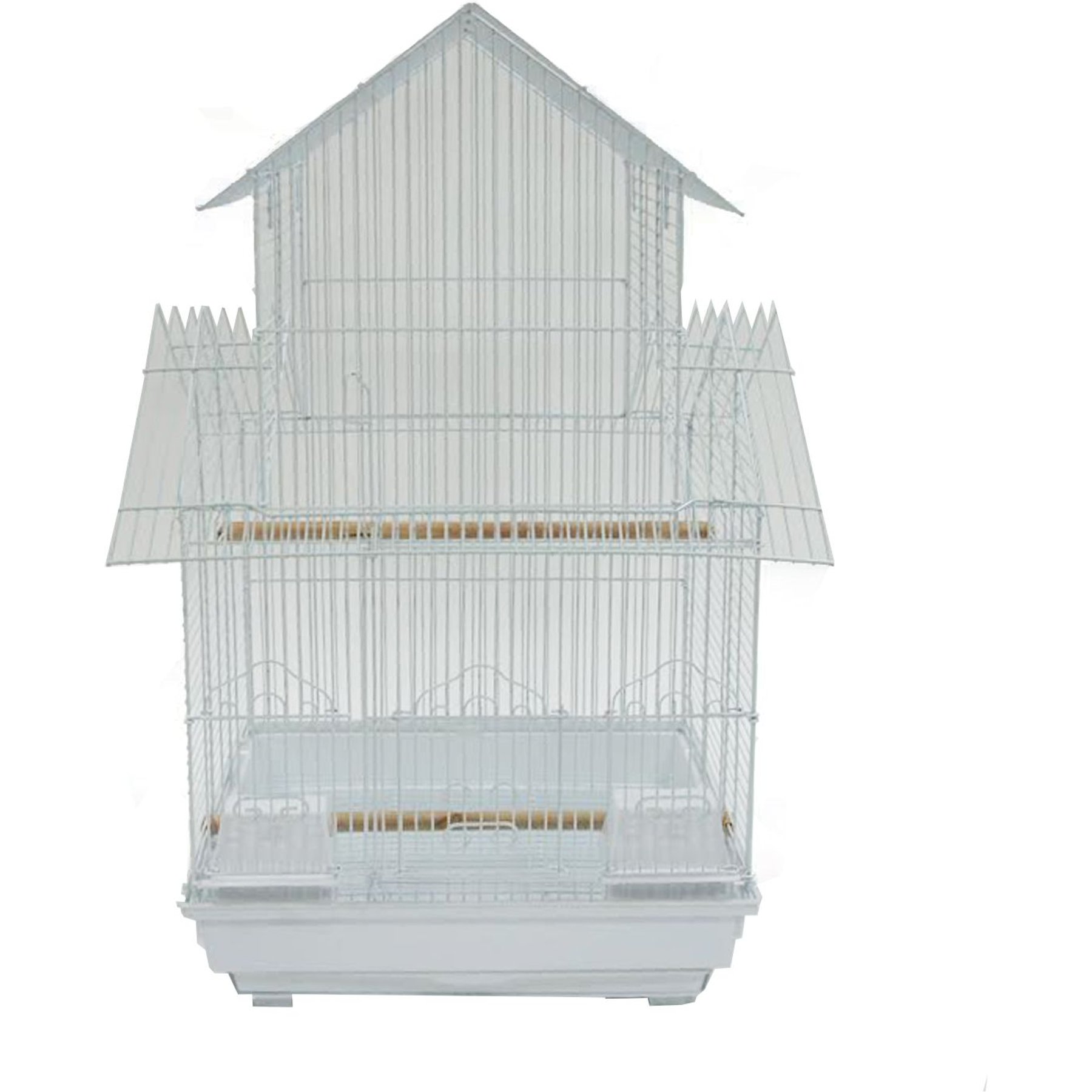 YML Pagoda Top Small Bird Cage, 18 x 14 x 28.75-in, Medium, White