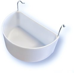 YML Plastic Multi-Size Seed & Water Bird Feeding Cups with Hooks, White, 5 count slide 2 of 3