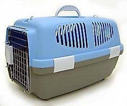 YML Plastic Small Animal Carrier Crate, Blue