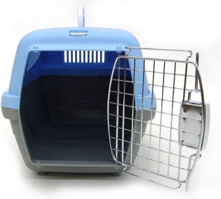 Show full view: YML Plastic Small Animal Carrier Crate, Blue slide 2 of 3