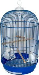 YML Round Dome Top Small Bird Cage with Perch, Blue