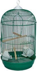 YML Round Dome Top Small Bird Cage with Perch, Green