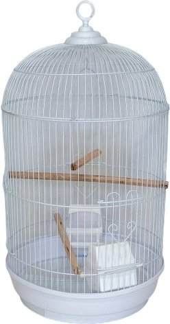 Yml Round Dome Top Small Bird Cage With Perch White Photo Inspiration