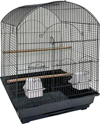 Show full view: YML Round Top Bird Cage, Large, Black slide 2 of 2