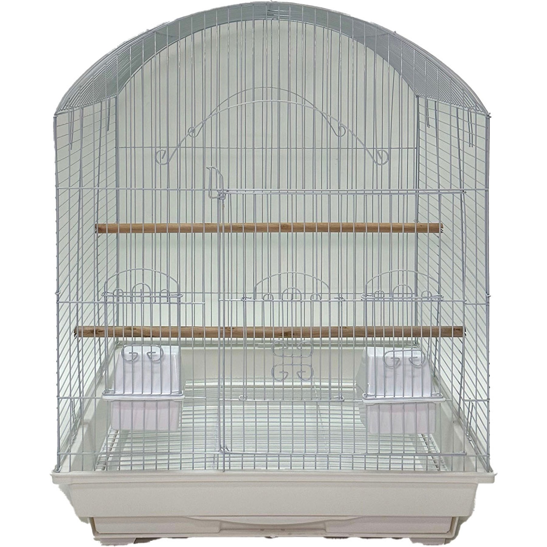 YML Round Top Bird Cage, Large, White